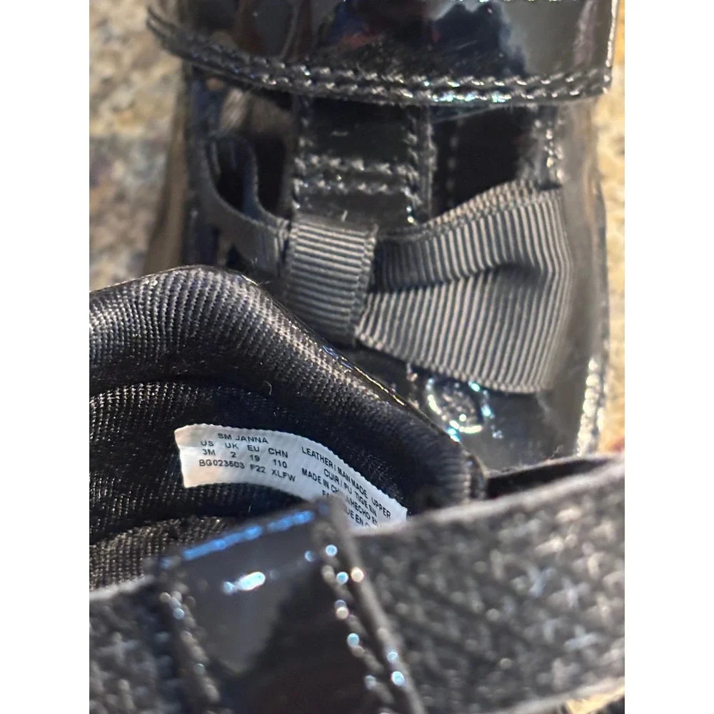 3 Stride Rite Black Patent Leather‎ Boots & Shoes Bundle Toddler Girls 3M 4M 6M